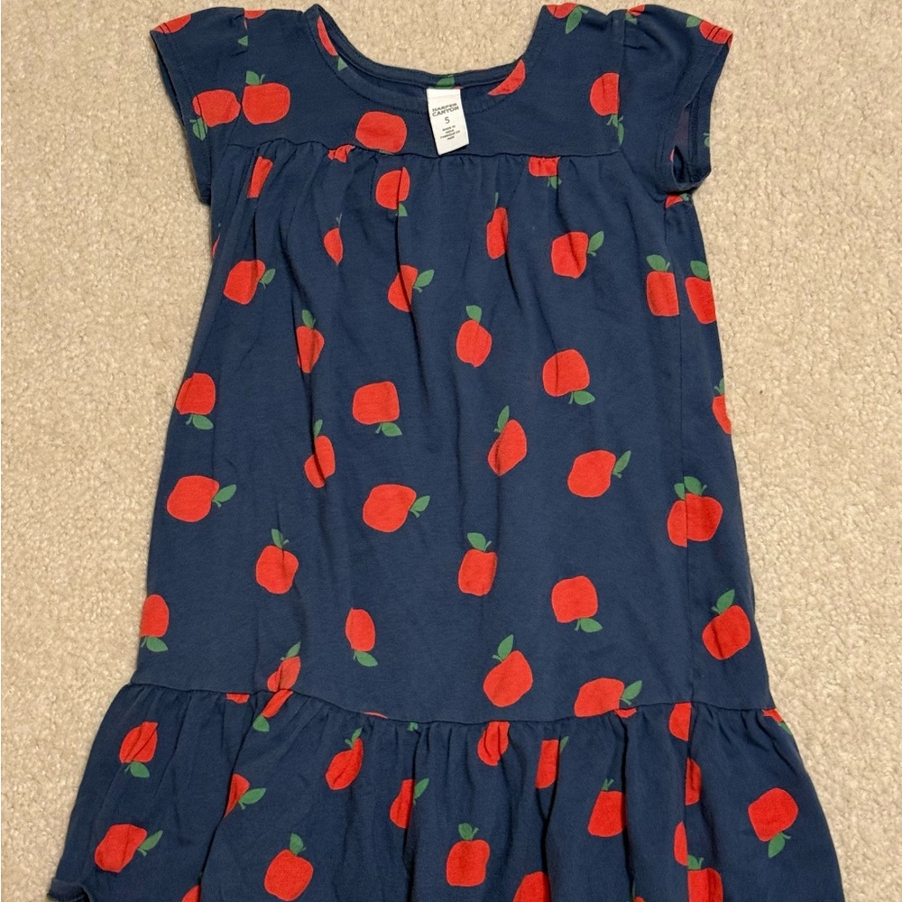 Harper Canyon Blue Apple Print Dress Size 5